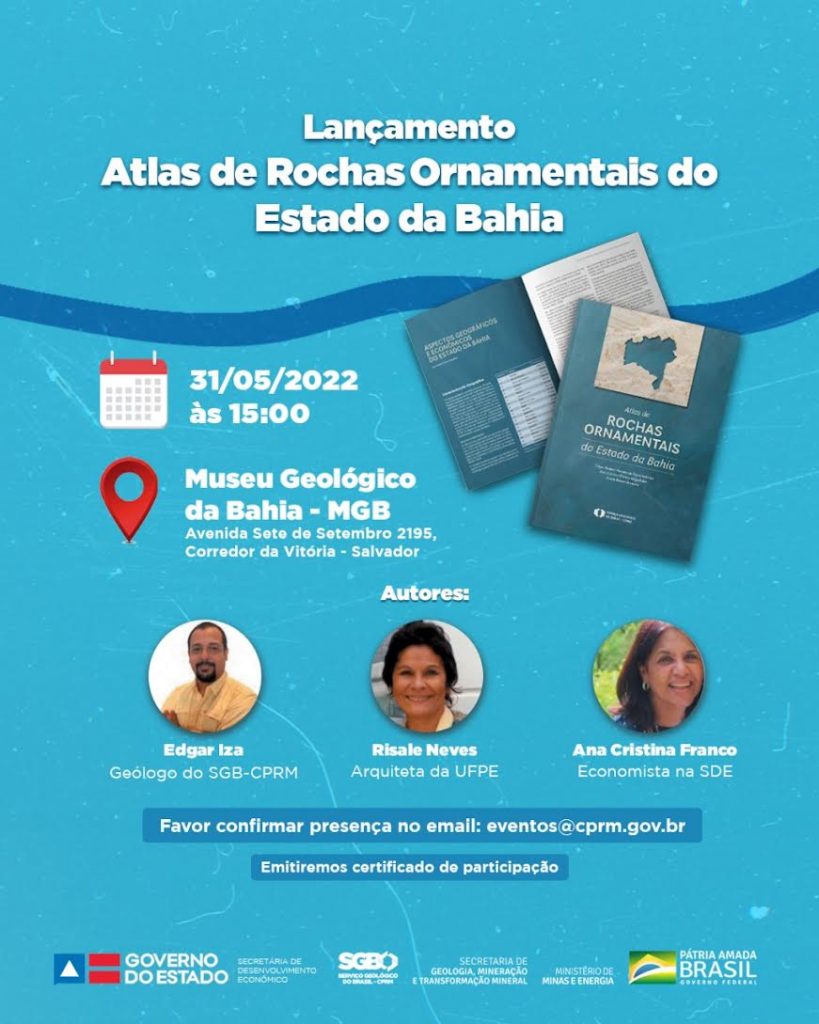 Lançamento do Atlas de Rochas Ornamentais do Estado da Bahia